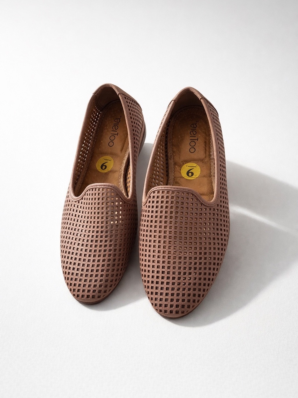 me too Brown Perforated Slip-On Loafer